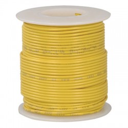 24 Awg Stranded Hook Up Wire- Yellow - 1 Metre