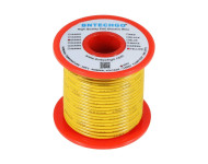 20 AWG Stranded Hook Up Wire- Yellow - 1 Meter