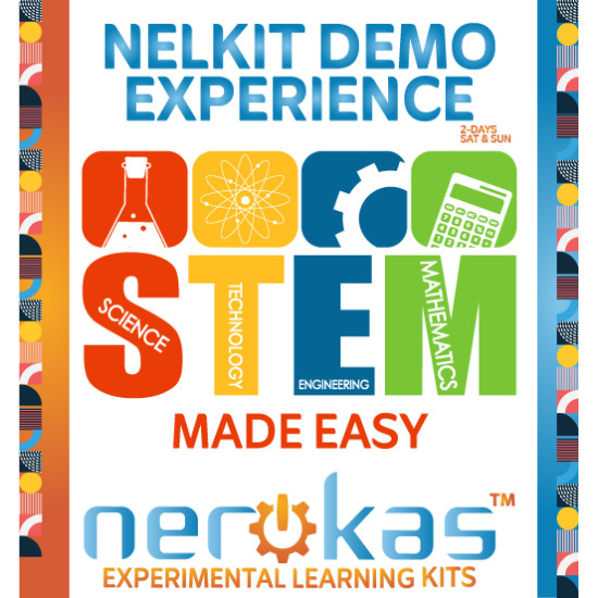 NELKIT DEMO – Hands-On STEM/STEAM Discovery Experience – Try Before You Buy - 2 DAYS (ages 10+) NELKIT DEMO – Hands-On STEM/STEAM Discovery Experience – Try Before You Buy - 2 DAYS (ages 10+)