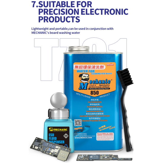 MECHANIC Alcohol Plastic Liquid, Antistatic, Splash-proof ESD Fluid Dispenser 180ml