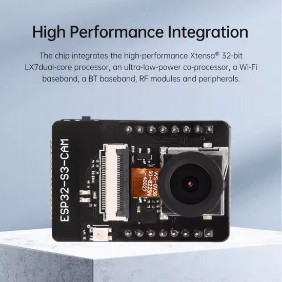 ESP32-S3-CAM Wi-Fi Bluetooth - Onboard ESP32-S3-1 N16R8 Module With OV3660 Camera & MICRO USB Development Programming Board 