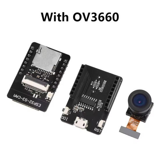 ESP32-S3-CAM Wi-Fi Bluetooth - Onboard ESP32-S3-1 N16R8 Module With OV3660 Camera & MICRO USB Development Programming Board 