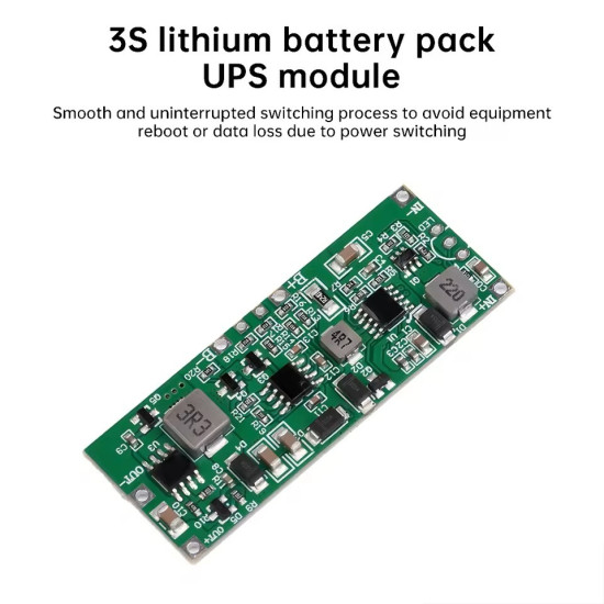 DC 12V 36W 3A Fast Charging/ Discharging Uninterruptible Power Supply - for 3S 18650 Lithium Automatic Switching