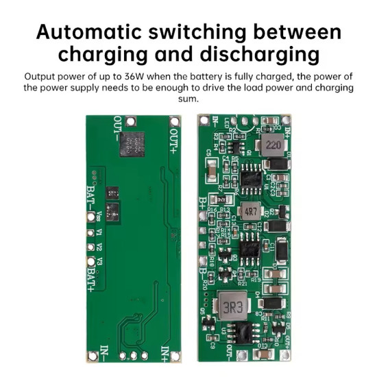 DC 12V 36W 3A Fast Charging/ Discharging Uninterruptible Power Supply - for 3S 18650 Lithium Automatic Switching