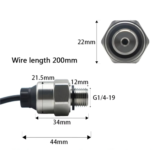 1.6MPa G1/4" Stainless Steel Pressure Transducer Sensor 