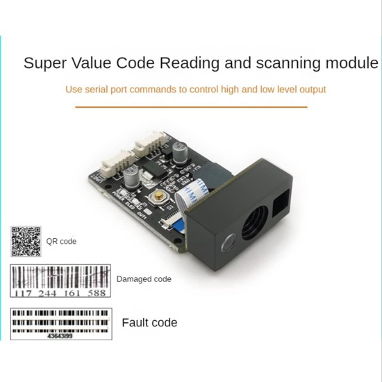 GM65 1D 2D Barcode Scanner Bar Code Reader QR Code Reader Module CMOS With Cable USB2.0 UART CMOS
