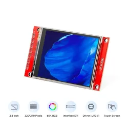 2.8 inch 320x240 SPI Serial TFT TOUCH LCD Module Display With Driver IC ILI9341|With Touch Function + STYLUS