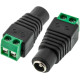 DC Power adapter - 2.1mm Jack/Plug to screw terminal block Male-Female Pair