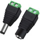 DC Power adapter - 2.1mm Jack/Plug to screw terminal block Male-Female Pair