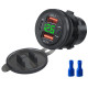 Triple Car Charger Socket USB Outlets PD & 18W QC3.0 with Button Switch Digital LED Voltmeter 12V/24V Triple Car Charger Socket USB Outlets PD & 18W QC3.0 with Button Switch Digital LED Voltmeter 12V/24V