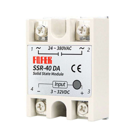 Solid State Relay – 40A (3-32V DC Input) – SSR-40DA Solid State Relay – 40A (3-32V DC Input) – SSR-40DA