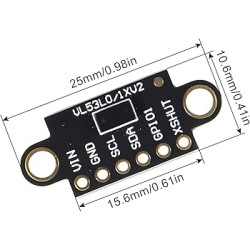 VL53L0X V2 Time-Of-Flight (ToF) Distance Sensor Breakout - VERSION 2 (BLACK)