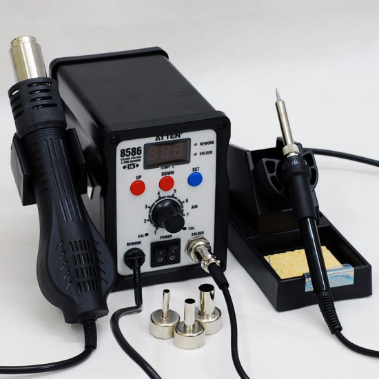 ATTEN AT8586 2 in 1 Advanced Hot Air Soldering Station,SMD Rework Station,750W