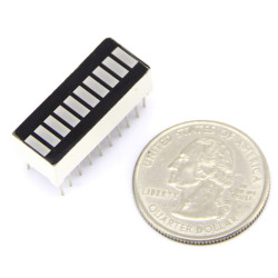 10 Segment Light Bar Graph LED Display - White