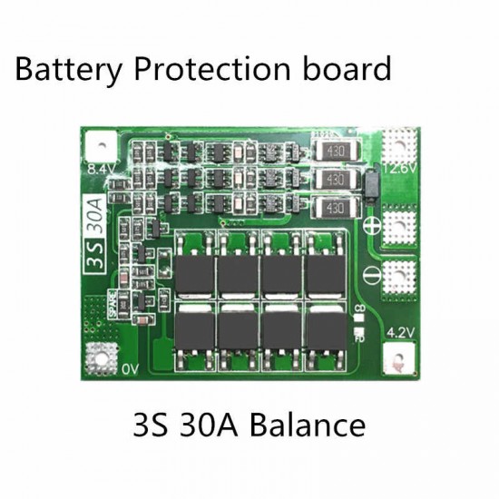 BMS Board 3S 30A Balanced Version 11.1V 12.6V