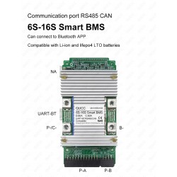  Smart BMS 6S-16S 80A with Bluetooth UART 485 CAN