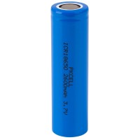 Lithium Ion Cylindrical Battery 3.7V - 18650 Cell 2600mAh Unprotected