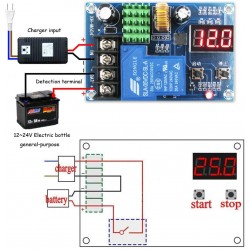 XH-M604 Charge Control Module DC 6-60V Battery Protection Board Controller for Lithium/Lead-acid Battery