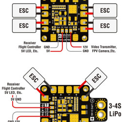 Power distribution Board Matek with BEC 5V&12V for FPV Racing Quadcopter