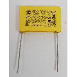 Safety Capacitor X2 0.22uF 275V P10