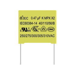 Safety Capacitor X2 0.47uF 275V P15