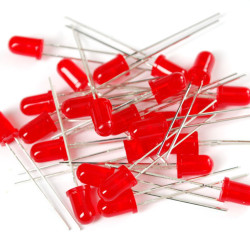 Diffused Red 5mm LED (25 Pack)
