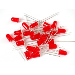 Diffused Red 5mm LED (25 Pack)