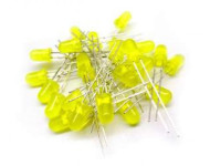 Diffused Yellow 5mm LED (25 Pack)