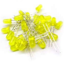 Diffused Yellow 5mm LED (25 Pack)