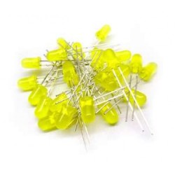 Diffused Yellow 5mm LED (25 Pack)