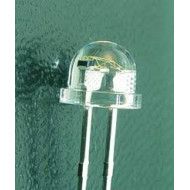 LED 5mm Strawhat AMBER Water clear ultra bright