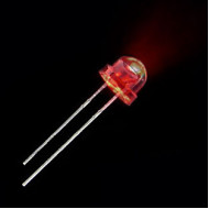 Led Strawhat 5mm Diffused Red