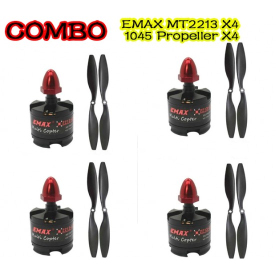 EMAX Multicopter Motor MT2213 4 set  (With Prop1045 Combo)