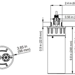 Submersible Solar Deep Well Pump 24V 6.5LPM 