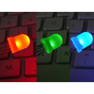 LED RGB 5mm Triple Output  (common cathode)