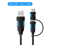 MicroUSB / Type C to USB Cable - 50cm