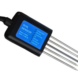 Soil NPK Sensor MODBUS-RTU RS485 4-in-1 Soil Moisture, Temperature, pH & EC Sensor (IP68, 5-30V)