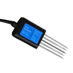 Soil NPK Sensor MODBUS-RTU RS485 4-in-1 Soil Moisture, Temperature, pH & EC Sensor (IP68, 5-30V)