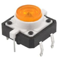 Tactile Push Button with Yellow Led