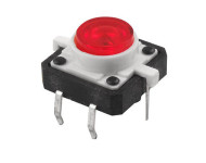 Tactile Push Button With Red Led