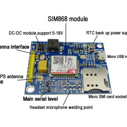 SIM868 GSM GPRS GPS BT Breakout Board