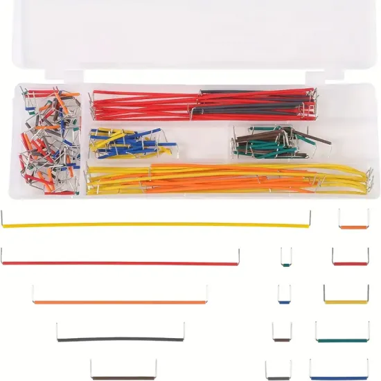 140-Piece U-Shaped Pre-Formed Breadboard Jumper Wire Kit 140-Piece U-Shaped Pre-Formed Breadboard Jumper Wire Kit