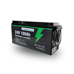 24V 100Ah LiFePO4 Battery Pack with Built-In BMS and Bluetooth