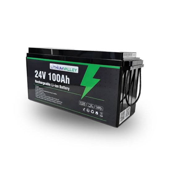 24V 100Ah LiFePO4 Battery Pack with Built-In BMS and Bluetooth 24V 100Ah LiFePO4 Battery Pack with Built-In BMS and Bluetooth