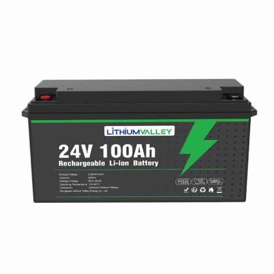 24V 100Ah LiFePO4 Battery Pack with Built-In BMS and Bluetooth 24V 100Ah LiFePO4 Battery Pack with Built-In BMS and Bluetooth