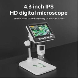 4.3 Inch LCD 1080P Digital Microscope (50x - 1000x Magnification)