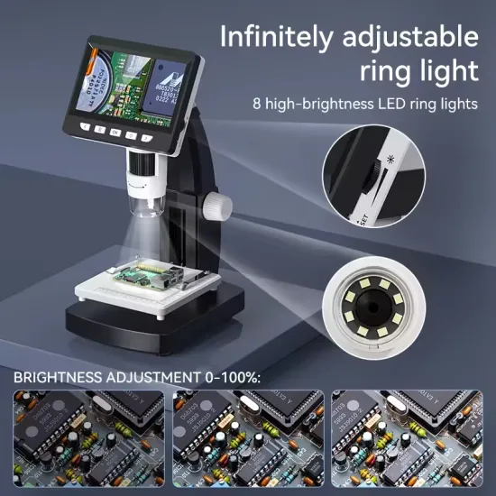4.3 Inch LCD 1080P Digital Microscope (50x - 1000x Magnification)