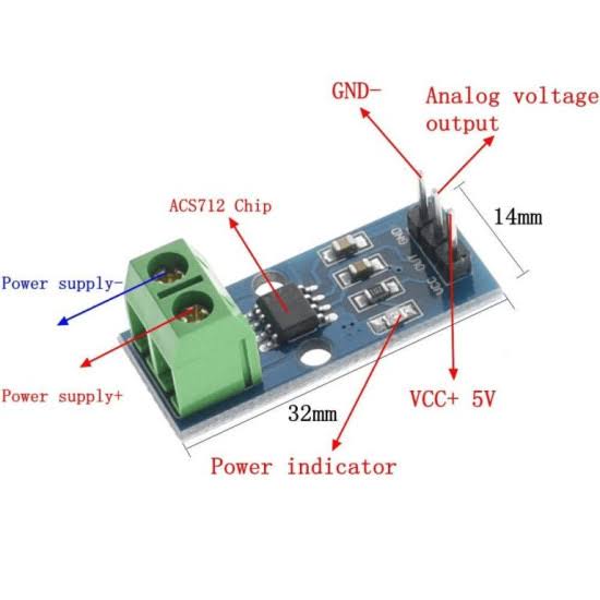 Current Sensor Module ACS712 30A