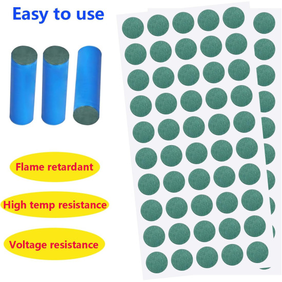 18650 Solid Battery Insulation Gasket - Green Adhesive Paper