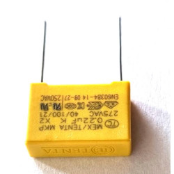 Safety Capacitor X2 0.22uF 275V P10 Safety Capacitor X2 0.22uF 275V P10